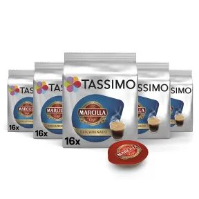 Cápsulas Descafeinado Marcilla para Tassimo - 80 Unidades