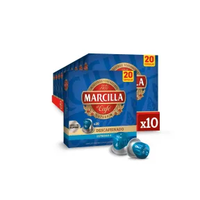 Cápsulas Descafeinadas Marcilla para Nespresso | 200 Unidades