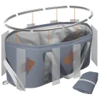 Cesta Plegable de Ropa Sucia Impermeable Gris - 98.8L