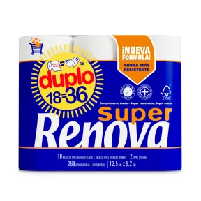 Papel Higiénico Renova Suave y Resistente, 18 Rollos