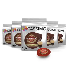 Cápsulas de Café Espresso Marcilla | 80 Compatibles Tassimo
