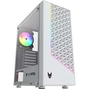 Caja PC Gaming Blanca Oversteel Iridium – ATX y ARGB 120 mm