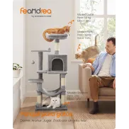 Torre de Gatos Feandrea con Hamaca y Rascadores, 112 cm