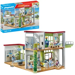 Hospital Moderno PLAYMOBIL Action Heroes 71615 con Figuras