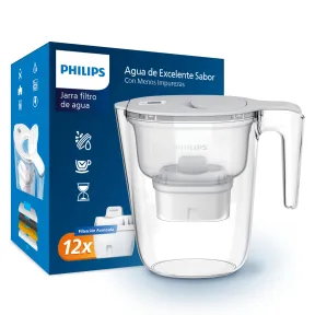 Filtro de jarra Philips Water + 12 cartuchos de repuesto