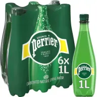 Perrier Agua mineral con gas 6x 1L