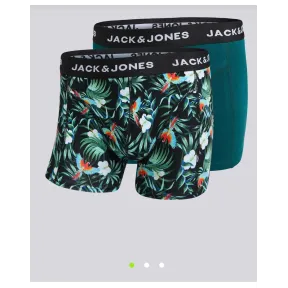 Bóxers Jack and Jones Jacbird Leaves para Hombre - Pack 2