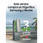 3 meses de cerveza Heineken gratis con Frigorífico Samsung