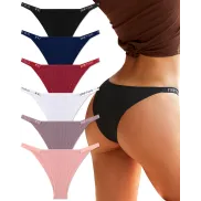 Pack de 6 Calzoncillos Brasileños de Algodón para Mujer