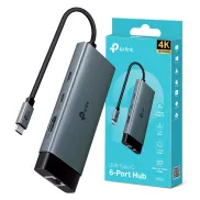 Hub USB 3.0 TP-Link, 6 Puertos y 2 de Carga Tipo-C