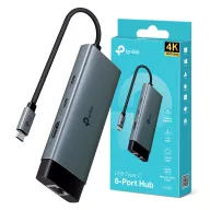 Hub USB 3.0 TP-Link, 6 Puertos y 2 de Carga Tipo-C