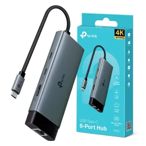 Hub USB 3.0 TP-Link, 6 Puertos y 2 de Carga Tipo-C