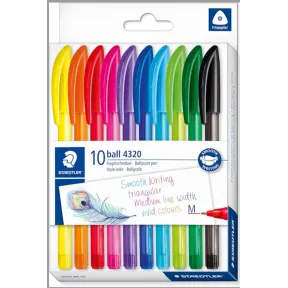 Bolígrafos de colores STAEDTLER, forma triangular y línea M