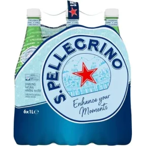 Agua con Gas S. Pellegrino 6x1L