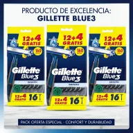 Pack de 16 Maquinillas Desechables Gillette Blue3 para Hombre