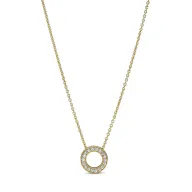 Collar reversible PANDORA con círculo y circonitas cúbicas