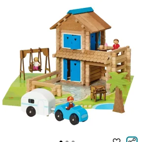 Juego de Construcción de Madera JEUJURA - 185 Piezas