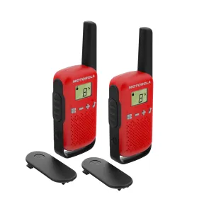 Walkie Talkie Motorola T42 RED, 16 Canales, 4 km, 2 Unid.