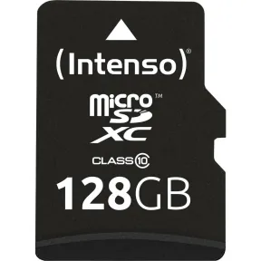 MicroSD Intenso 128GB Clase 10 con adaptador SD incluido