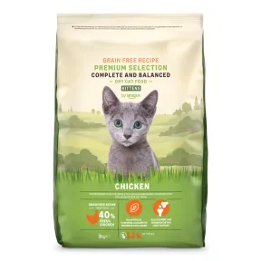 Alimento seco sin cereales para gatitos con pollo 3 kg
