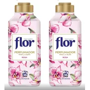 Flor Perfumador para Ropa: 2 botes de fragancia Rosa