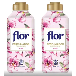 Flor Perfumador para Ropa: 2 botes de fragancia Rosa