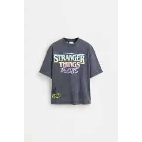 Camiseta maxiprint Stranger Things para niños de 7 a 8 años