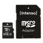 MicroSDXC Intenso Premium 512GB - Clase 10, UHS-I, Adaptador SD