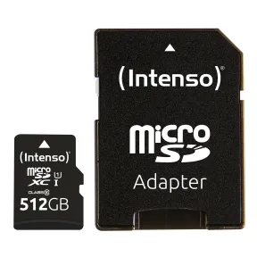 MicroSDXC Intenso Premium 512GB - Clase 10, UHS-I, Adaptador SD