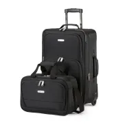 Juego de Maletas Amazon Basics: 2 Piezas Expandibles en Negro