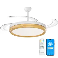 Ventilador de Techo Retráctil con Luz LED y Control Remoto 96W