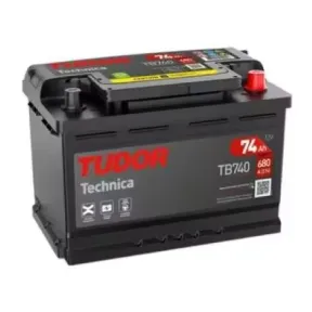 Batería de coche Tudor TB740 12V 74Ah 680A, Gama Technica