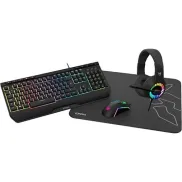 Combo 4 en 1 Krom Kenya: Teclado, Ratón, Alfombrilla y Auriculares