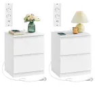 Mesitas de Noche VASAGLE Kailyn con Puertos USB y AC