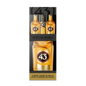 Pack Licor 43 Original con 2 Mini Botellas de Regalo 700 ml