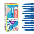 Rotuladores azul Paper Mate Flair punta mediana 0.7 mm - 12 unidades