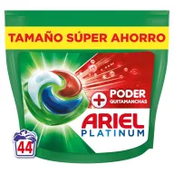 Ariel Platinum Cápsulas, Detergente Líquido + Quitamanchas 44 Lavados