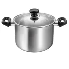 Olla de acero inoxidable Brava 22 cm, 5,5 l, con tapa