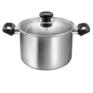 Olla de acero inoxidable Brava 22 cm, 5,5 l, con tapa