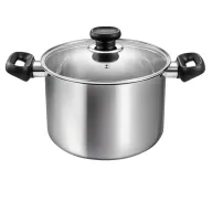 Olla de acero inoxidable Brava 22 cm, 5,5 l, con tapa