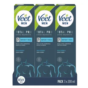 Crema Depilatoria Veet Men para Pieles Sensibles - 3 x 200ml