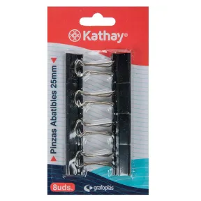 Blíster de 8 Pinzas Abatibles Kathay, 25mm