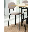 Silla de comedor básica tapizada en tela