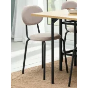 Silla de comedor básica tapizada en tela