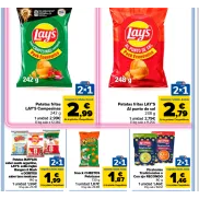 Carrefour: Lays Patatas Fritas 2x1 + 50% regalo, solo mañana