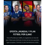Mundial de Fútbol en DAZN + 1 mes de paquete fútbol