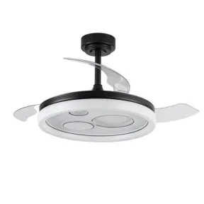 Modelo Magallanes: Ventilador Negro con Motor DC y Temporizador