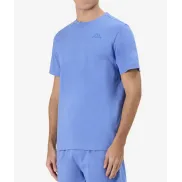 Camiseta de Algodón Kappa para Hombre en Azul y Blanco