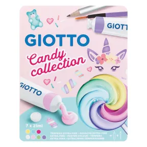 Témperas Pastel Giotto, 7x21ml, con Pincel y Lápiz