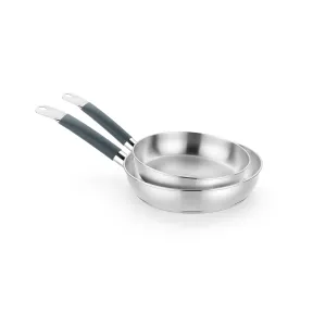 Set de Sartenes Acero Inoxidable 24-28 cm, Sin Antiadherente